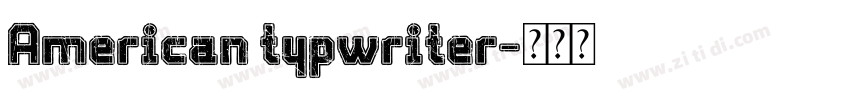 American typwriter字体转换